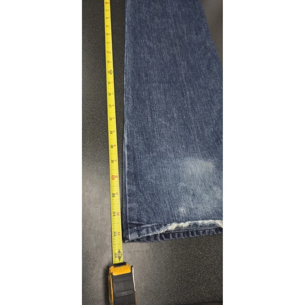 7 For All Mankind Women 30x35 Jeans A Pocket Boot Flare Distressed Denim Y2K‎